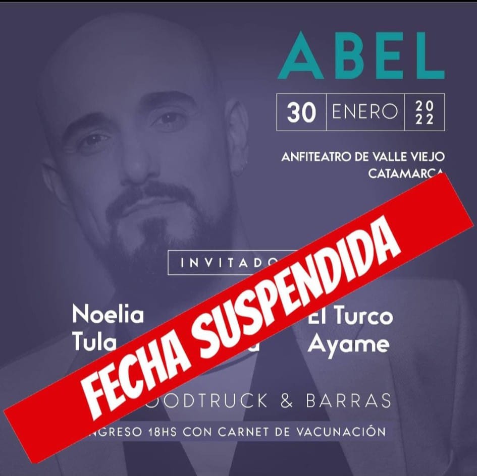 Fecha reprogramada: Abel Pintos dará su show el 14 de febrero en Catamarca  – BelenInfo Noticias