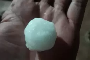 Fuerte cada de granizo sorprendi a Icao