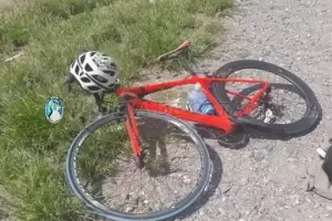 Ciclista debi ser asistido por el SAME tras derrapar en la ruta