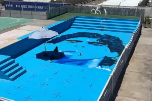 Impresionante: Homenaje subacutico a Diego Maradona en Mar del Plata