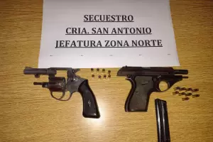 Amenaz a su esposa con una pistola y lo apresaron