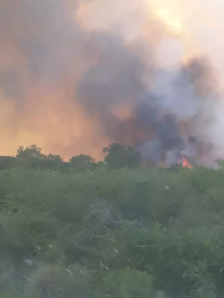 Incendio forestal en el cordn montaoso de Ancasti