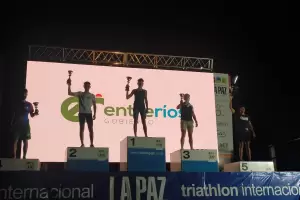 Tremendo fin de semana de catamarqueos en el Triatln Internacional de La Paz