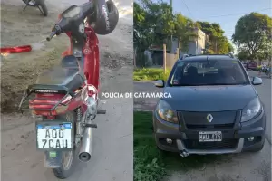 Dos heridos tras un choque entre un auto y una moto
