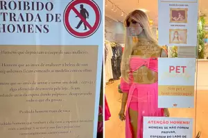 A causa de los constantes acosos, la due�a de un local de lencer�a decidi� prohibir el ingreso de hombres
