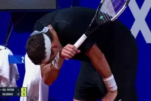 Juan Martn del Potro cay ante Federico Delbonis tras su regreso y rompi en llanto