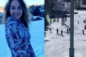 El video del brutal accidente de Vernica Lozano: cay siete metros desde una aerosilla