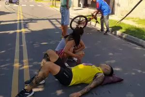 Motociclista aparentemente ebrio caus un siniestro vial