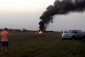 Se prendi fuego un avin hidrante que combata los incendios en Corrientes