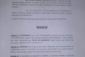 Liga del interior: Un fallo suspendi la final en Santa Rosa
