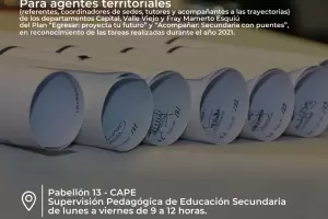 Certificados para agentes territoriales del Plan Egresar y Acompaar