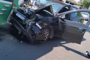 Accidente de trnsito: fuerte choque en el sur de la capital