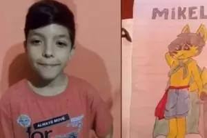 Tiene 12 a�os y vende sus dibujos para comprar una pelota: ya recibi� 2.000 pedidos