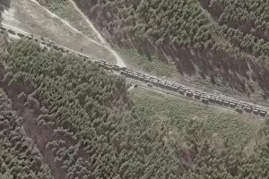 Un enormeconvoy de fuerzas rusas se dirige a tomar Kiev