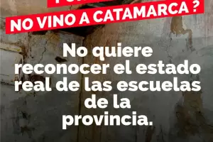 La oposicin asegur que el Presidente suspendi su visita por mal estado de las escuelas