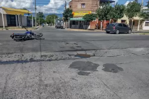 Motociclista lesionado