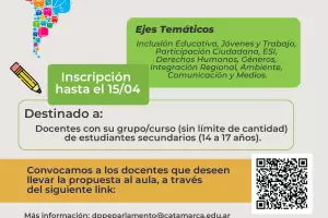 Convocatoria para participar del Parlamento Juvenil del Mercosur 2022