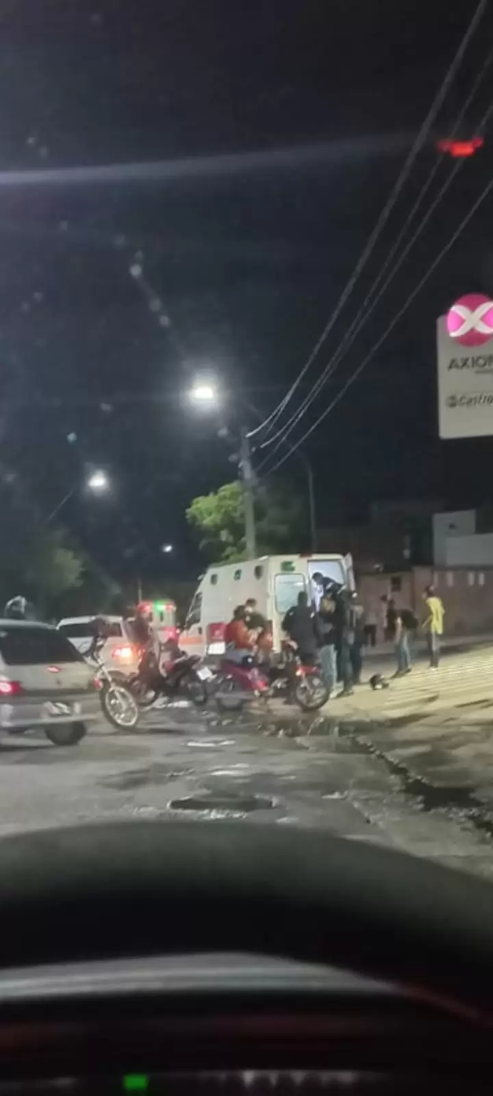 siniestro vial frente a Axion