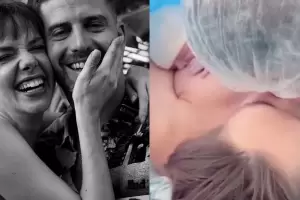 Julieta Nair Calvo fue mam por primera vez y present a su hijo con un video del parto