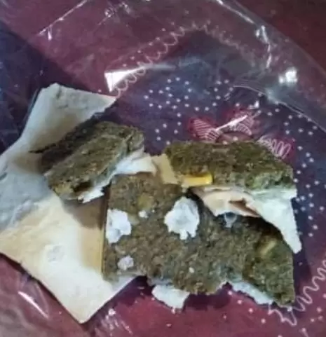 viandas con comida podrida en una escuela