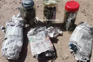 Beln: Un motociclista circulaba con frascos de marihuana y la polica los secuestr