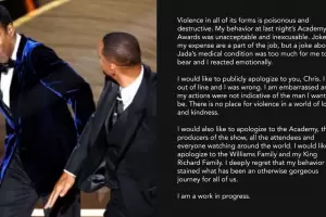 Tras el cachetazo en los Premios Oscar 2022, Will Smith se disculp con Chris Rock