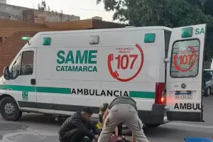 Violento choque entre motos