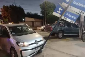 Chocaron dos autos en zona norte