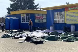 IMAGENES SENSIBLES. Zelensky dijo que la masacre de Kramatorsk muestra que la maldad de Putin no tiene lmites