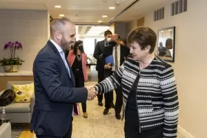 Martn Guzmn se reuni con Kristalina Georgieva, la directora del FMI: No vamos a cambiar las metas del acuerdo