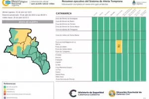 Alerta Amarilla por viento zonda