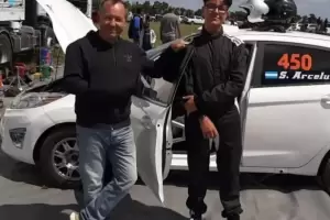 Muri a los 18 aos Santos Arceluz, promesa del rally argentino, en un accidente automovilstico