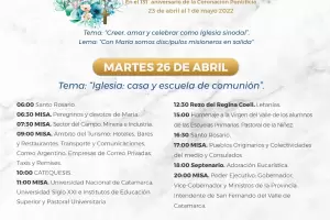 Fiestas marianas: programa para este martes