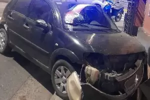 Siniestro vial en esquina cntrica