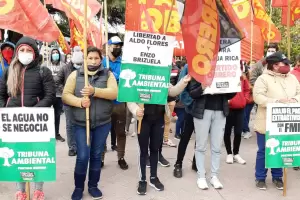 Agrupaciones piqueteras reclaman la excarcelacion de dos integrantes de la Asamblea El Algarrobo