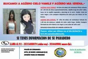 Buscan intensamente a dos nias