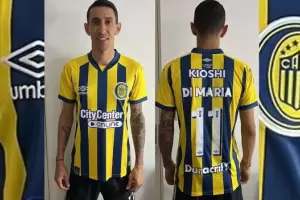 ngel Di Mara se prob la camiseta del Canalla y despert la ilusin de los hinchas de Rosario Central