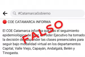 Alerta: En las redes sociales circula una publicacin antigua que asegura que se suspendern las clases presenciales