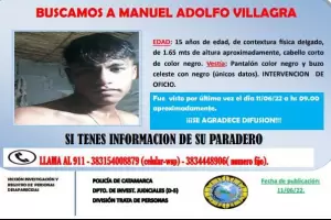 Desesperada bsqueda de un adolescente