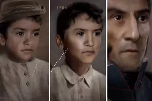 San Martn, de los 3 a los 70 aos: el video que reconstruye su verdadero rostro y cmo fue cambiando su fisonomia