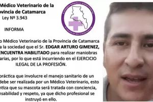 El Colegio Veterinario de Catamarca denunci a un santamariano por ejercicio ilegal de la profesin