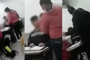 Una madre entr al aula y golpe al estudiante que amenaz a su hijo