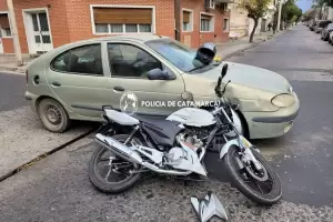 Motociclista lesionado en un siniestro vial