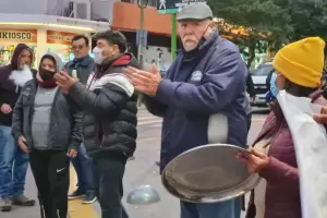 Protesta y caos vehicular