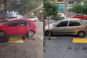 Se cans de que estacionaran sobre una rampa para personas con discapacidad y los escrach