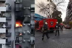 Quiso apagar una servilleta que se prendi fuego, se quem y se le incendi el departamento