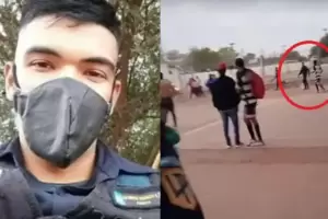 Un polica fue apedreado y qued internado en grave estado tras intervenir en un enfrentamiento en una cancha