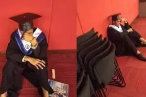 Se gradu con honores y no lo acompa ningn familiar: su llanto se hizo viral