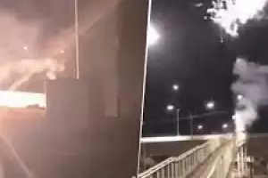 Hinchas de Boca tiraron bombas de estruendo y fuegos artificiales en el hotel del Corinthians