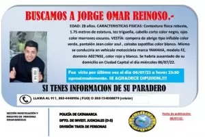 Buscan intensamente a un joven de 28 aos